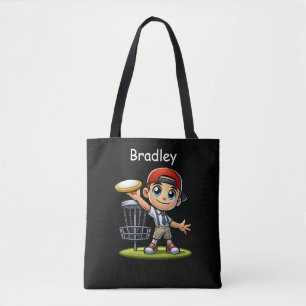 Niedlich Little Boy Playing Disk Golf Personalisie Tasche