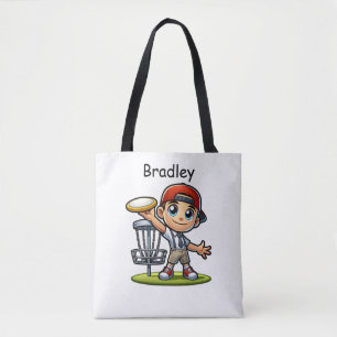 Niedlich Little Boy Playing Disk Golf Personalisie Tasche