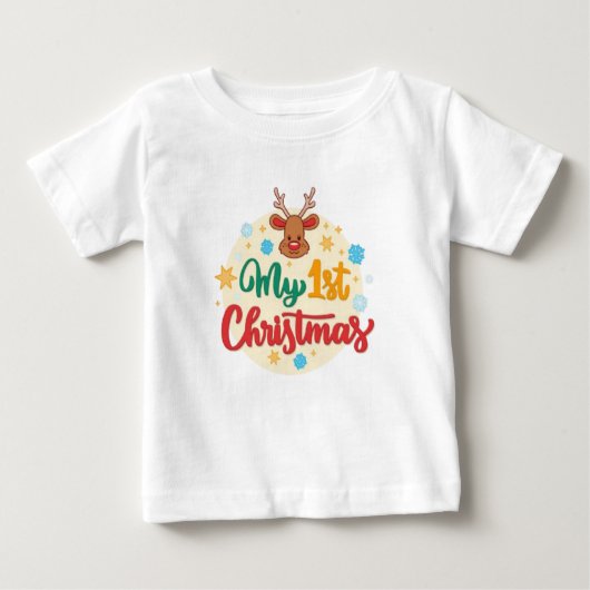 Niedlich Little Boy Weihnachten Baby T-shirt (Vorderseite)