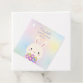 Niedlich Little Bunny & Blume Baby Girl Dusche Par Geschenkanhänger (Beispiel)