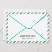 Niedlich Little Bunny Postman | Kinderdusche per P Einladung (Rückseite)