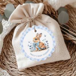 Niedlich LIttle Bunny Wildblume Gingham Vielen Dan Geschenkanhänger