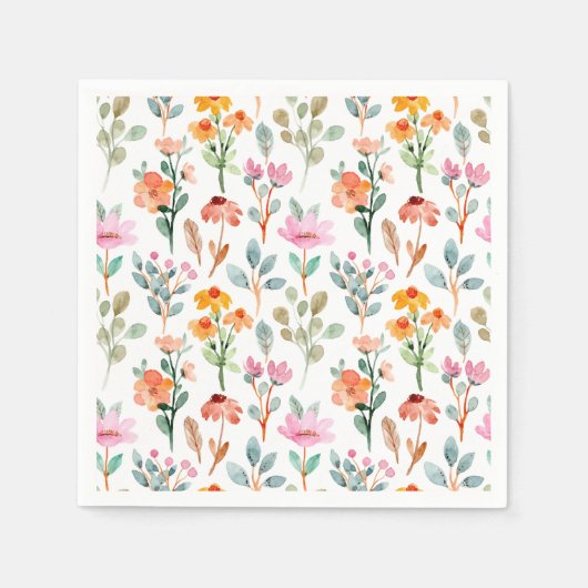 Niedlich Little Bunny Wildblumen Kinderdusche Serviette (Vorderseite)