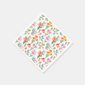 Niedlich Little Bunny Wildblumen Kinderdusche Serviette (Ecke)