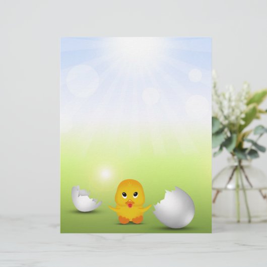 Niedlich Little Chick - Kids Letterhead Geschirr (Stehend Vorderseite)