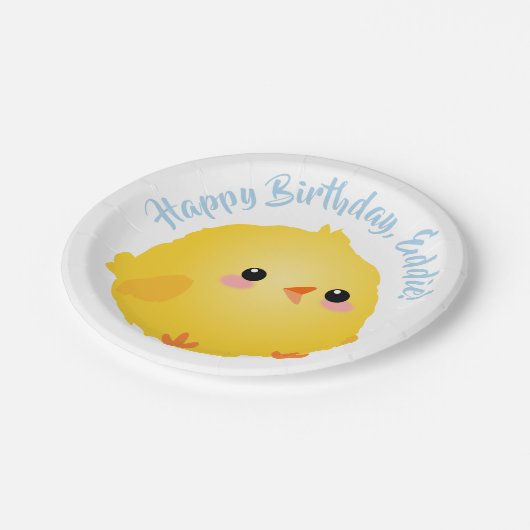 Niedlich Little Chick  Pappteller (Schrägansicht)