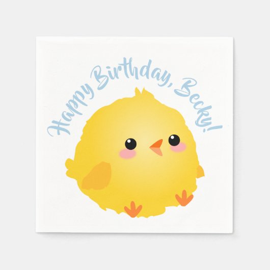 Niedlich Little Chick Serviette (Vorderseite)