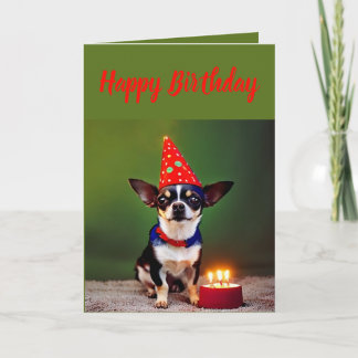 Niedlich Little Chihuahua Geburtstag Karte