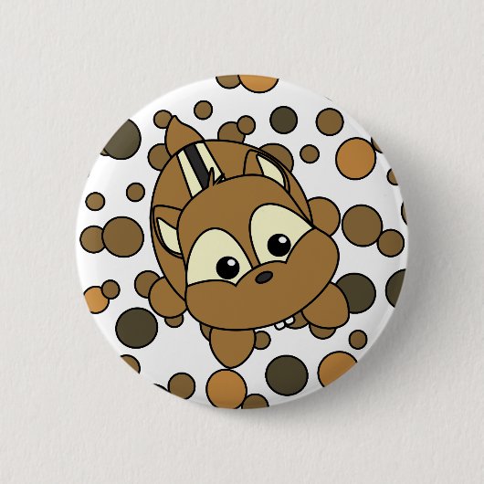 Niedlich Little Chipmunk Critter Button (Vorderseite)