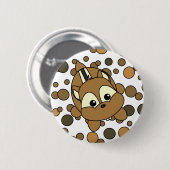 Niedlich Little Chipmunk Critter Button (Vorne & Hinten)