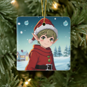 Niedlich Little Christmas Elf Personalisiert Keramikornament