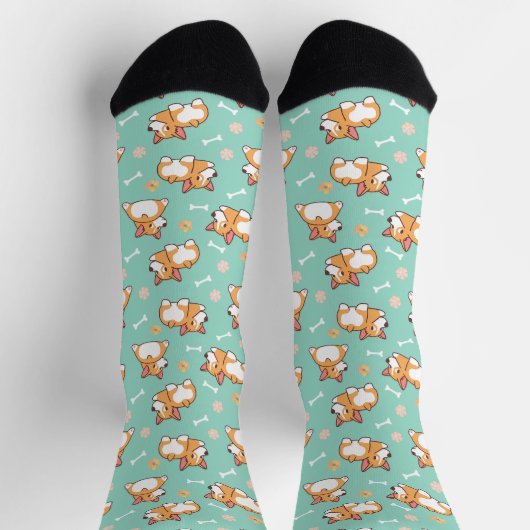 Niedlich Little Corgis Pattern Socken (Oben)
