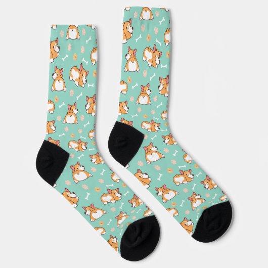 Niedlich Little Corgis Pattern Socken (Rechts)