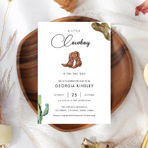 Niedlich Little Cowboy Western Rodeo Texas Kinderd Einladung