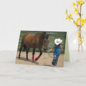 Niedlich Little Cowgirl Birthday Karte (Gelbe Blume)
