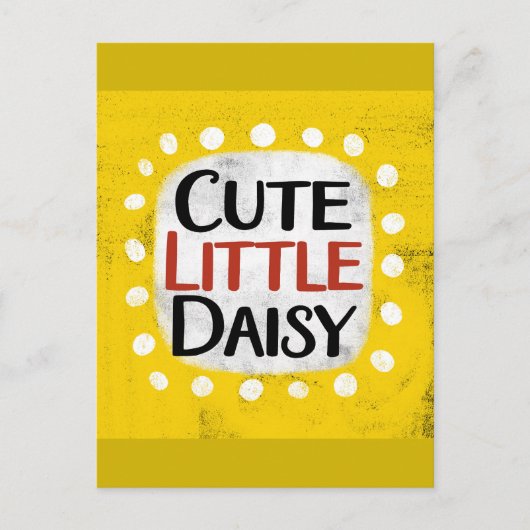 Niedlich Little Daisy Postcard Postkarte (Vorderseite)