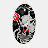Niedlich Little Devil Girl Keramikornament (Rechts)