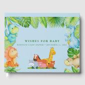 Niedlich Little Dino Baby Dusche Gästebuch (Vorderseite)