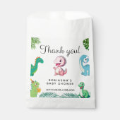 Niedlich Little Dino Baby Dusche Geschenktütchen (Vorderseite)
