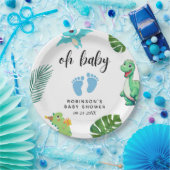 Niedlich Little Dino Baby Dusche Pappteller (Party)