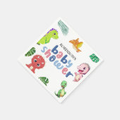 Niedlich Little Dino Baby Dusche Serviette (Ecke)