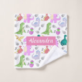 Niedlich Little Dino Kleinkind Badhandtuch Set (Waschlappen)