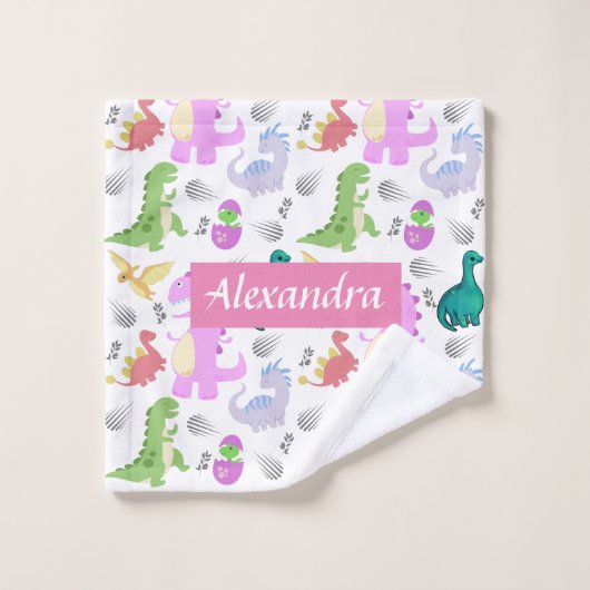 Niedlich Little Dino Kleinkind Badhandtuch Set (Waschlappen)