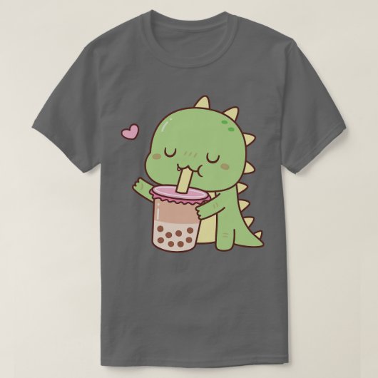 Niedlich Little Dino Lieben Boba Milk Tee (Design vorne)