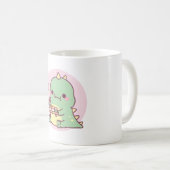 Niedlich Little Dino Lieben Japanisch Sushi Kaffeetasse (VorderseiteRechts)