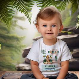 Niedlich Little Dinosaur Junge 1. Geburtstag Party Baby T-shirt