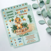 Niedlich Little Dinosaur Junge 1. Geburtstag Party Einladung