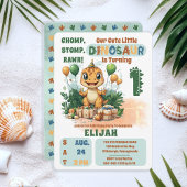 Niedlich Little Dinosaur Junge 1. Geburtstag Party Einladung