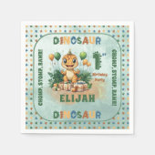 Niedlich Little Dinosaur Junge 1. Geburtstag Party Serviette (Vorderseite)
