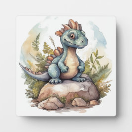 Niedlich Little Dinosaurier Wasserfarben Kunst Fotoplatte