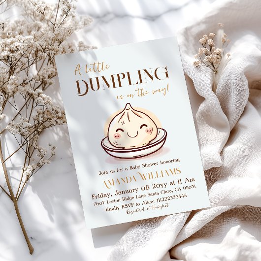 Niedlich Little Dumpling Kawaii Babydusche Einladung