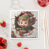 Niedlich Little Elf 3D Weihnachten Serviette (Beispiel)