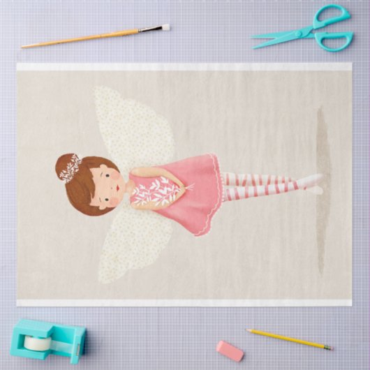 Niedlich Little Fairy Angel Decoupage Seidenpapier (Basteln)