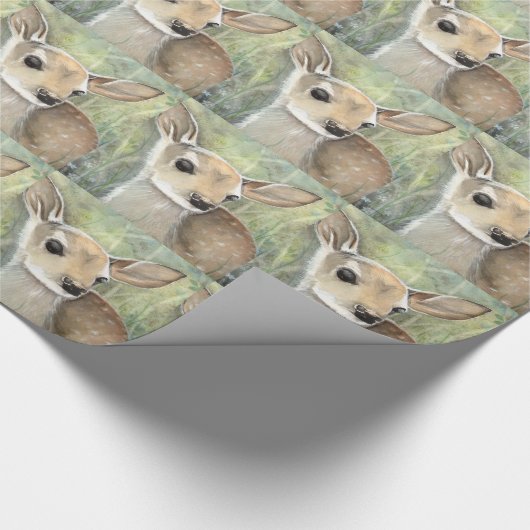 Niedlich Little Fawn Gift Wrap Geschenkpapier (Ecke)