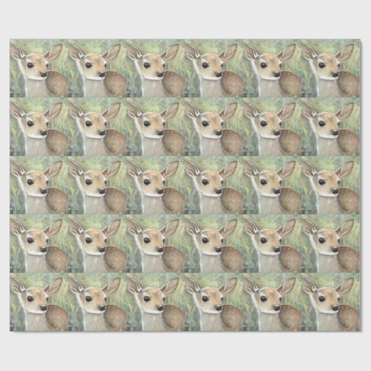 Niedlich Little Fawn Gift Wrap Geschenkpapier (Flach)