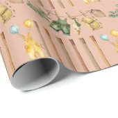 Niedlich Little Fisherman Fishing Baby Shower Geschenkpapier (Rolleneckpunkt)