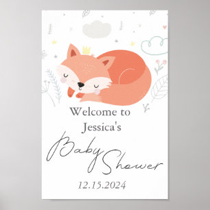 Niedlich Little Fox Babydusche Poster