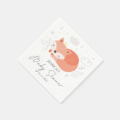 Niedlich Little Fox Babydusche Serviette (Ecke)