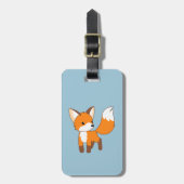 Niedlich Little Fox Blue Gepäckanhänger (Vorderseite vertikal)