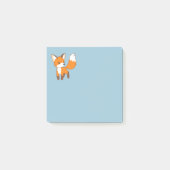 Niedlich Little Fox Blue Post-it Klebezettel (Vorderseite)