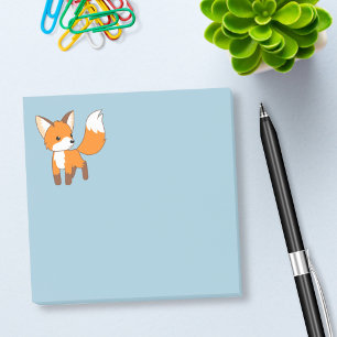 Niedlich Little Fox Blue Post-it Klebezettel