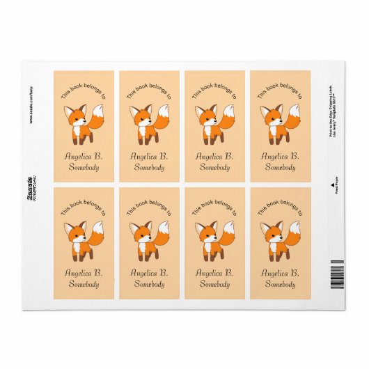 Niedlich Little Fox Buchzeichen (Vorne)