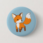 Niedlich Little Fox Button (Vorderseite)