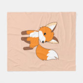 Niedlich Little Fox Fleecedecke (Vorderseite (Horizontal))