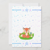 Niedlich Little Fox Geburtstag Einladung (Rückseite)