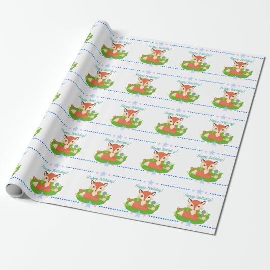 Niedlich Little Fox Geschenkpapier (Ungerollt)